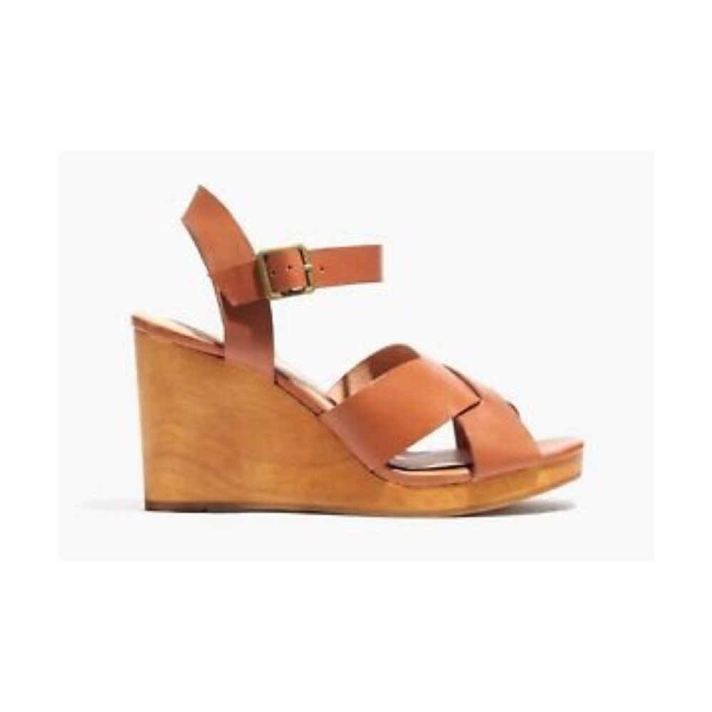 Madewell Wooden Wedge Sandals - 5.5